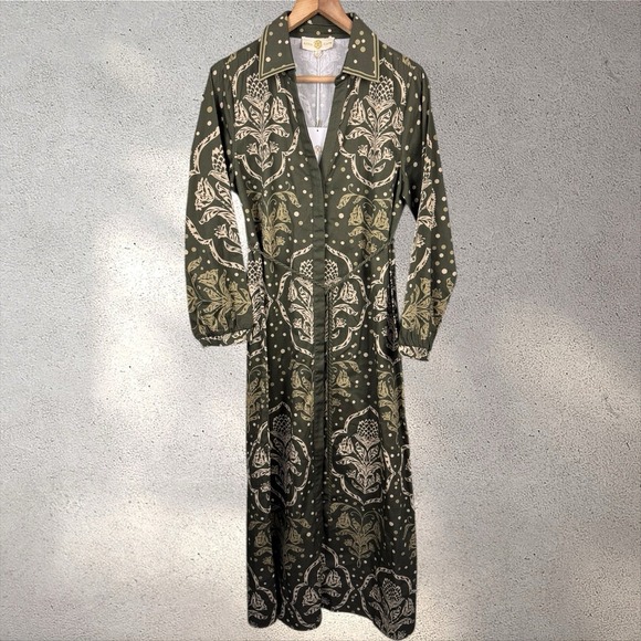 NWT Anna Cate Hunter Fleur Riley Caftan Maxi Dress Sz L Tuckernuck - Picture 5 of 9